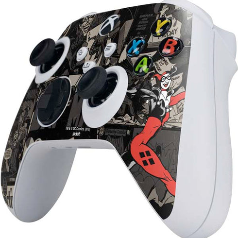 DC Comics Harley Quinn Vintage Action pose pattern Xbox Series S Controller Skin